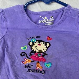 Jumping Beans Purple Monkey Tee